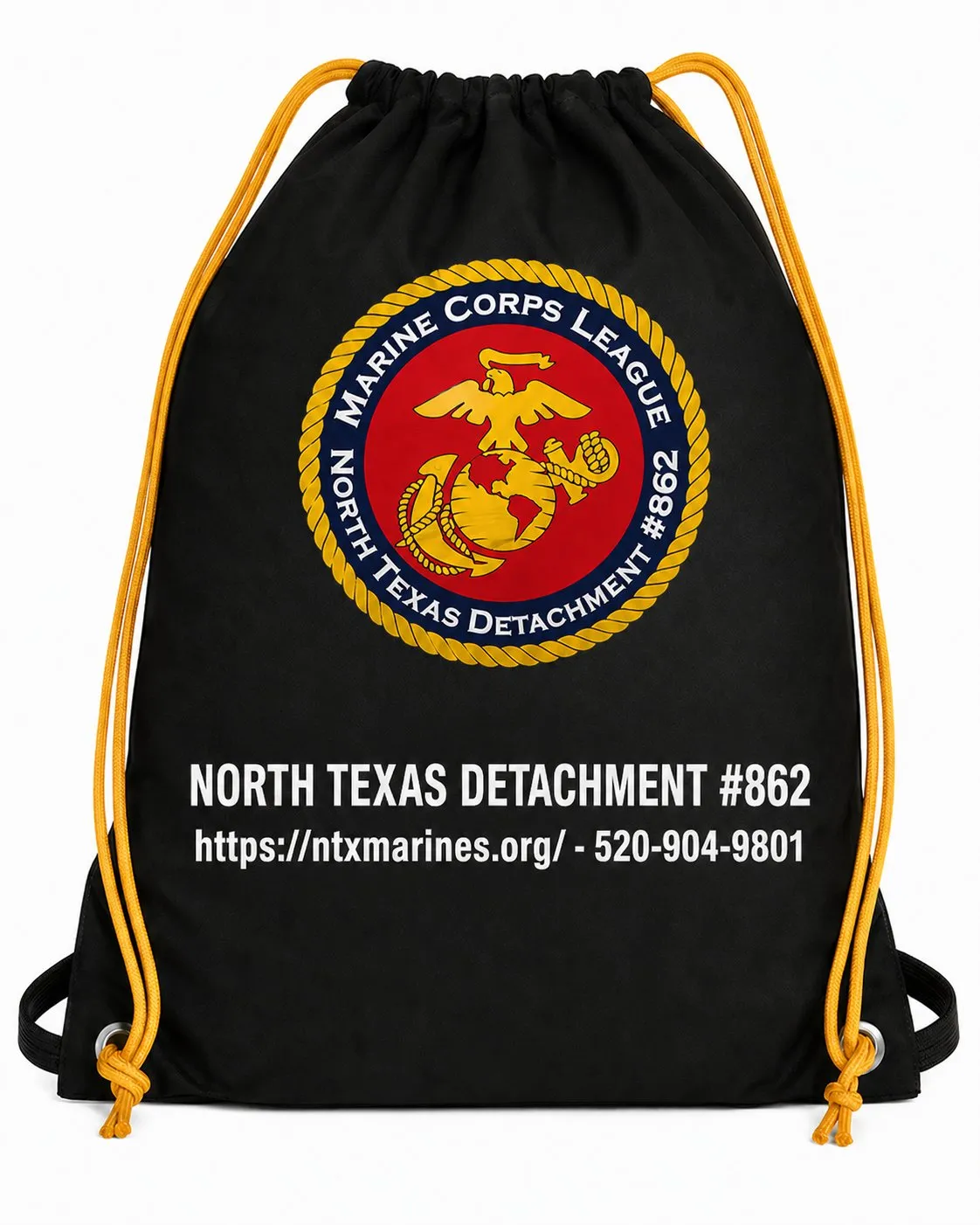 Drawstring backpacks in three colorways
