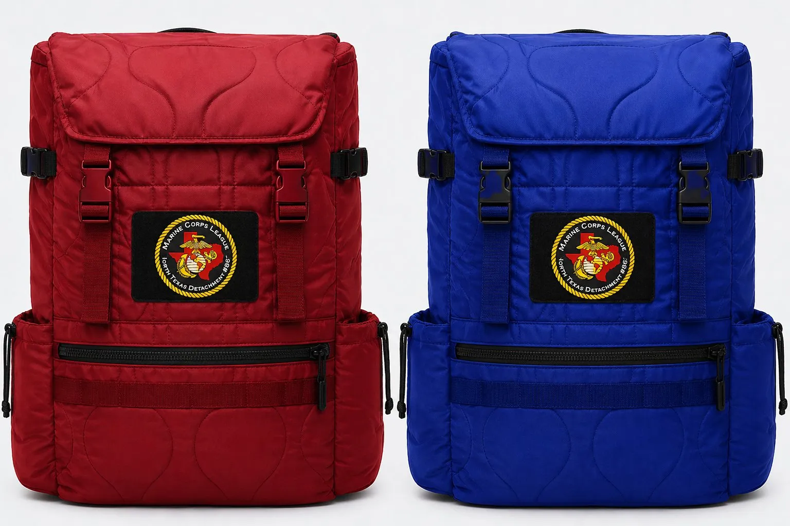 Woobie backpack in quilted poncho-liner material